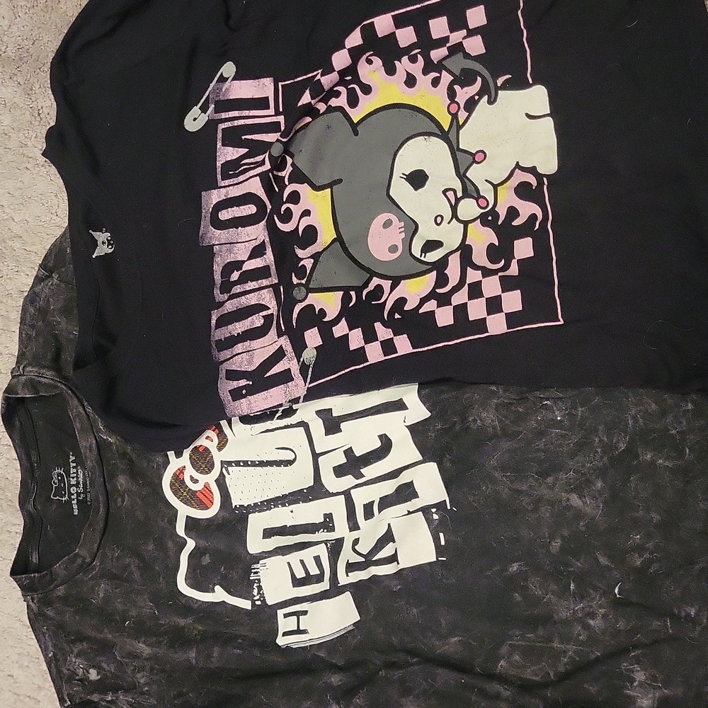 Hello Kitty and Kuromi Graphic Tees